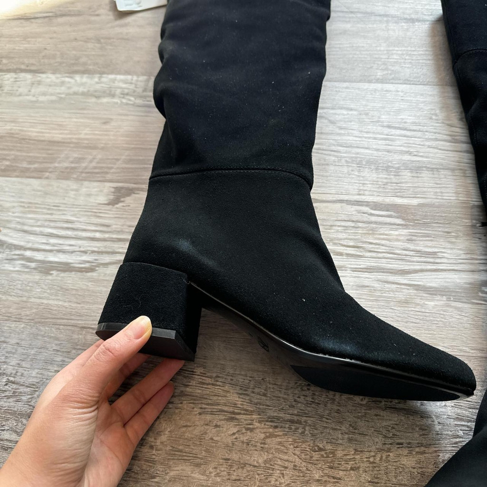ZARA HEELED SUEDE KNEE HIGH BOOTS. Brand new with tag. - Picture 5 of 8